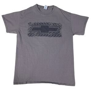 y2k Chevrolet chevy brown and black tshirt Gildan Mens medium racing USA